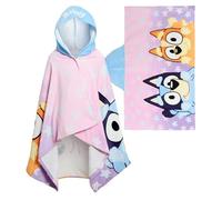 Bluey Serviette à capuche pour enfants Poncho Bingo Serviette de plage Serviette de bain Peignoir à langer