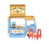 BlueY Set de Jeu Camion-Restaurant modulable, Qui se transforme en café avec Zone de Repas, Contenant 1 Figurine Exclusive avec Un Tablier et Une visière, 5 Accessoires et des Autocollants