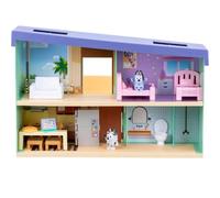 Bluey Set de Jeu La Maison de Muffin, 2 étages, Plus de 28 cm | 4 chambres et un balcon, 10 accessoires, figurines Muffin et Socks exclusives ; maison de poupée dès 3 ans