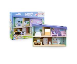 Bluey Set de Jeu La Maison de Muffin, 2 étages, Plus de 28 cm | 4 chambres et un balcon, 10 accessoires, figurines Muffin et Socks exclusives ; maison de poupée dès 3 ans