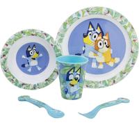 Bluey Set de vaisselle en plastique 5 pièces Set en plastique pour enfants