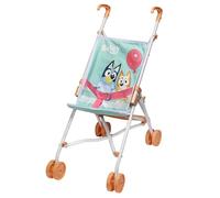 Bluey Sulky Poussette de poupée légère pliable portable jouet parfait pour enfants à partir de 3 ans et plus, design rose et bleu avec de jolis motifs animaux 540 x 270 x 400 mm