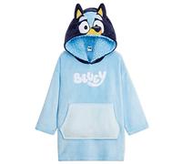 BlueY Sweat Oversize Fille, Sweat Plaid à Capuche Enfant - Cadeau Fille Enfant (Bleu/Marine, 4-6 Ans)