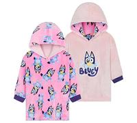 BlueY Sweat Oversize Fille, Sweat Plaid à Capuche Enfant - Cadeau Fille Enfant (Rose Reversible, 2-4 Ans)