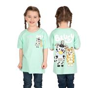 BlueY T Shirt Fille, Vetement Fille Coton, T-Shirt Enfant Bingo, Chemise Ete, Vert 3-4 Ans