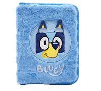 Bluey Trousse pour Enfant avec Accessoires - Trousse Scolaire pour garçon et Fille 2 Compartiments avec Fermeture éclair, Comprend des Crayons de Couleur et Un Stylo, Polyester Bleu, Taille Unique