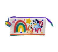 CYPBRANDS Bluey Portatodo Triple-Rainbow, Trousse Mixte Enfant, Multicolore, Estandar