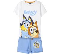 Bluey T'shirt Ensemble t-Shirt et Short, Blue and White, Standard Unisex Kids