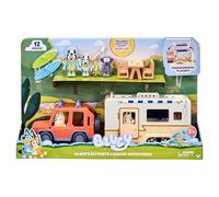 Bluey Ultimate Caravan Adventures Jeu de Caravane et Trois Figurines de 2,5 à 3 Pouces et véhicule Familial 4WD avec 2 Planches de Surf