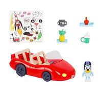 Bluey Véhicule et figurines, Escape Cabrio avec figurine exclusive de 6,3 cm, 4 accessoires et feuille d'autocollants