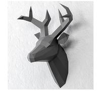 BLUEZY 3D Origami Papier Modèle, Papercraft Kit, Tête De Cerf De Papier, Décoration D'intérieur, Trophée De Papier, Cadeau, Origami 3D, Bricolage en Papier, Kit De Bricolaje, Puzzle 3D C