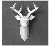 BLUEZY 3D Origami Papier Modèle, Papercraft Kit, Tête De Cerf De Papier, Décoration D'intérieur, Trophée De Papier, Cadeau, Origami 3D, Bricolage en Papier, Kit De Bricolaje, Puzzle 3D D