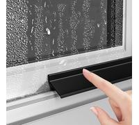 BLUEZY Barre D'étanchéité pour Fenêtres Extérieures Bande Anti Pluie pour Fenêtre Protège Fenêtre Imperméable Déflecteur Adhésif en Caoutchouc pour Fenêtre, Porte Fenêtre, Balcon 4.5cm,5m(16.4ft)