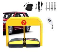BLUEZY Barrière De Parking Rabattable, Contrôle À Distance 50M Verrou De Stationnement, Arceau Parking, Stop Parking Système D'alarme Intelligent Intégré Serrure De Stationnement