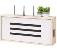 BLUEZY Cache Box Internet, Cache Fil TV Mural Etagere Rangement Murale, Etagere Murale Ranger La Box Et Le Routeur TV, Etagere pour Decodeur Cache par Faitement Le Boitier TV, Modem A