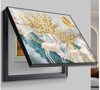 BLUEZY Cache Compteur Electrique Armoire De Couverture De Boîte À Fusibles Couvercles De Boîte À Compteurs Décoratifs Modernes Couvercles Décoratifs pour Compteurs D'intérieur A12,40 * 30cm