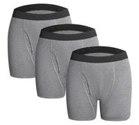 BLUEZY Caleçon Homme Boxer Incontinence sous-Vêtement Calecon Incontinence Shorty Réutilisable Boxer Respirant Slip Adulte pour Patient Slip Incontinence Homme Culotte Anti Fuite Urinaire A,XXL