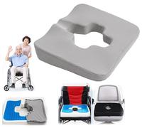 BLUEZY Coussin Anti-Escarres, Coussin De Siège en Gel, Coussin De Siège pour Fauteuil Roulant Anti-Escarres avec Housse en Tissu pour Personnes Alitées Et Longues Périodes Assises A