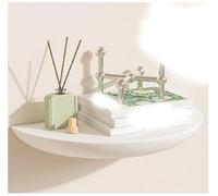 BLUEZY Étagère Murale en Bois Flottant Etagere en Bois Rustique avec Extrémité Arrondie Tablette Murale Etagere Flottante Murale Étagères De Présentation pour Salon Chambre À Coucher C,38cm