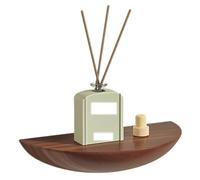 BLUEZY Étagère Murale en Bois Flottant Etagere en Bois Rustique avec Extrémité Arrondie Tablette Murale Etagere Flottante Murale Étagères De Présentation pour Salon Chambre À Coucher B,22cm