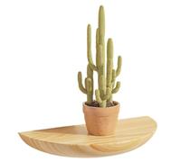 BLUEZY Étagère Murale en Bois Flottant Etagere en Bois Rustique avec Extrémité Arrondie Tablette Murale Etagere Flottante Murale Étagères De Présentation pour Salon Chambre À Coucher A,28cm