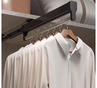 BLUEZY Porte-Pantalons Coulissant, Barre De Penderie Extensible, Tige De Porte-Pantalons Télescopique, Muet Lisse, Charge Maximale 25 Kg, Accessoire Dressing A,40cm