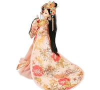 BLUEZY Poupée Chinoise 3D Orientale Belly Dancer Poupée 12 '' Antique Collectible Décoration Statue Poupée Chinoise Ancienne Robe pour Maison Accompagner Vacances Noël Jour Cadeau d'anniversaire D