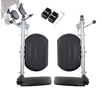 BLUEZY Repose-Jambes Élévateurs pour Fauteuil Roulant Rechange Universelle avec Repose-Pieds Rembourrés, Réglable 90°-180°, Capacité 100 Kg Nettoyage Facile pour Handicapés A Pair