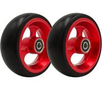 BLUEZY Roue De Fauteuil Roulant Roue Avant Roue Silencieuse roulettes Avant De 4/5 Pouces, Roue De Remplacement Antidérapante en PU, Pneu Solide pour Fauteuil Roulant E,5in
