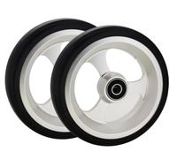 BLUEZY Roue De Fauteuil Roulant Roue Avant Roue Silencieuse roulettes Avant De 4/5 Pouces, Roue De Remplacement Antidérapante en PU, Pneu Solide pour Fauteuil Roulant A,4in