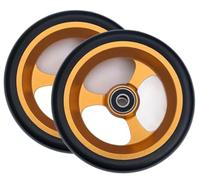 BLUEZY Roue De Fauteuil Roulant Roue Avant Roue Silencieuse roulettes Avant De 4/5 Pouces, Roue De Remplacement Antidérapante en PU, Pneu Solide pour Fauteuil Roulant G,4in