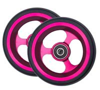 BLUEZY Roue De Fauteuil Roulant Roue Avant Roue Silencieuse roulettes Avant De 4/5 Pouces, Roue De Remplacement Antidérapante en PU, Pneu Solide pour Fauteuil Roulant F,5in