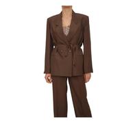 Blugirl, Femme, Vestes, Brun, Taille: 38 FR Giacca Over Lino Enver Satin