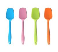 BLUGUL 4 PCS Cuillère en Silicone, Résistant à la Chaleur, Spatules Silicone pour la Cuisson, le Grattage et le Mélange, en Forme de Pelle, Grande