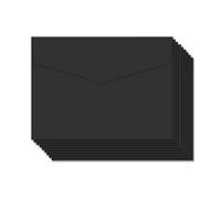 BLUGUL 50 Pièce Petite Enveloppe, Mini enveloppes, 115x82mm, pour Fournitures de Fête d'Anniversaire, Cartes d'invitation, Noir