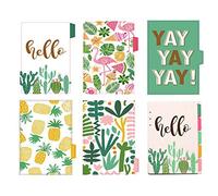 BLUGUL Gold Stamping A5 Intercalaire, 6 Trous, A5 Dividers, Plant 10pcs