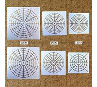 BLUGUL Pochoirs Mandala, Mandala Dotting Stencils, Moule de Peinture, pour DIY Décor, Aérographe, Pierre, Art Mural, Toile, Meubles en Bois, Toile Séries A 6 Pièces