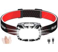 Blukar Lampe Frontale Rechargeable 2000L Super Lumineux Léger LED
