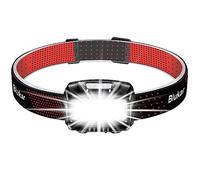 Blukar Lampe Frontale Rechargeable, 2000LM Super Lumineux Étanche Léger Torche Frontale LED Puissante avec Voyant Rouge, 8 Modes d'éclairage, Capteur Mouvement, 30H d'autonomie pour Course/Urgence