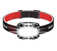 Blukar Lampe Frontale Rechargeable, 2000LM Super Lumineux Étanche Léger Torche Frontale LED Puissante avec Voyant Rouge, 8 Modes d'éclairage, Capteur Mouvement, 30H d'autonomie pour Course/Urgence