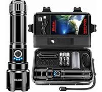 Blukar Lampe Torche LED Ultra Puissante Super Lumineux 5 Modes & Zoomable