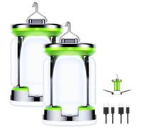 Blukar Lanterne Camping Rechargeable 2000LM, Lampe Camping LED Pliable-7 Modes d'éclairage 60 LED Super Brillant 10H+ d'autonomie-Eclairage Portable Lampe Tente pour Pêche/Coupure de Courant,2 Pack