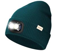 Blukar LED Super Lumineux Bonnet Chapeau Tricoté 2 en 1 pour Course