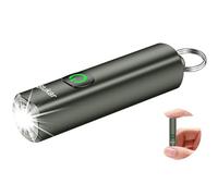 Blukar Mini Lampe Torche LED Rechargeable,360L EDC Mini Lampe de Poche Porte-clé LED Puissante, 3 Modes, IPX6 Étanche, Fonction Mémoire, Compact & Portable Petit Torche pour Extérieur/Urgence,Gris
