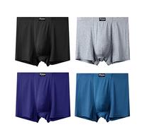 BLULOO Calecon Homme 4Pcs Box Panty Grande Taille 13Xl Lingerie Ample Grande Taille Coton Court Plus 6XL 7XL 8XL 9XL Lingerie Box Homme-806,13Xl 185-200Kg