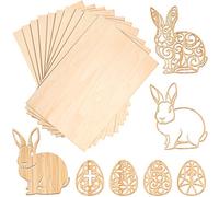 Blulu 10 Pièces Contreplaqué Feuilles de Bois de Balsa, 200 x 100 x 1,5 mm | Planche en Bois Bricolage, Bois pour Gravure Laser, Panneau Contreplaqué, Pour DIY, Modélisme, Pyrogravure et Arts Créatifs