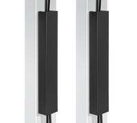 Blulu Lot de 2 caches de câbles magnétiques en acier noir de 35,6 cm pour pieds de bureau, caches de câbles verticaux, organiseurs de câbles de bureau, sans perçage, pour la maison et le bureau