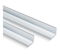 Blulu Lot de 2 équerres en aluminium 6063, utilisation structurelle et architecturale pour cadres, garde-corps, protections d'angle, projets de bricolage (91,4 cm de long x 1,27 cm de large x 0,6 cm