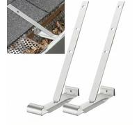 Blulu Lot de 25 crochets de gouttière de toit en aluminium avec sangles | Sangle en T pour cintres de pluie, support de toit solide, installation du tuyau de descente en acier aluminium