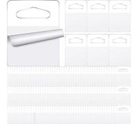 Blulu Lot de 3 000 onglets de suspension autocollants en plastique transparent avec trou de fente de 4,1 x 3,5 cm pour accrocher au mur, onglets adhésifs pour magasin, index de petite entreprise